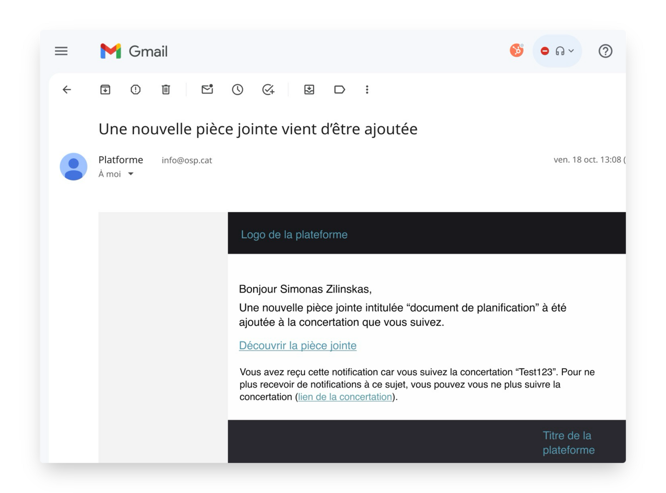 Description de la PJ